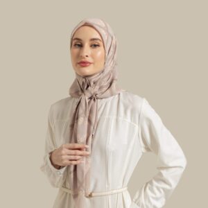 Hijab Wulang Narawangsa Square Flower Khaki (1)-min