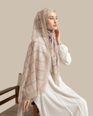 Hijab Wulang Narawangsa Square Flower Khaki (7)-min