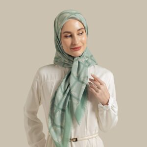 Hijab Wulang Narawangsa Square Flower Sage