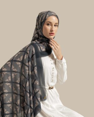 Square Flower Black Cream - Image 2