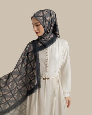 Square Flower Black Cream - Image 7