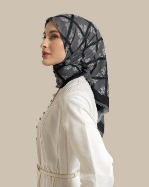 Square Flower Black Grey - Image 3