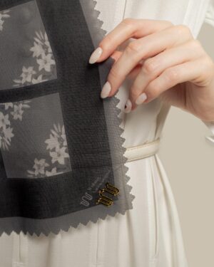 Square Flower Black Grey - Image 4