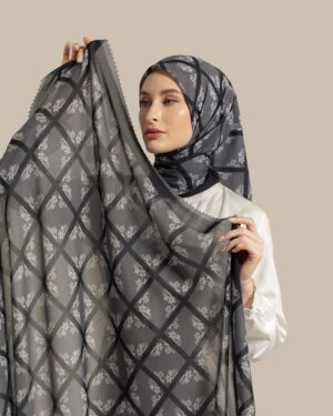 Square Flower Black Grey - Image 5