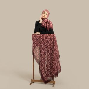 Square Flower Maroon - Image 8