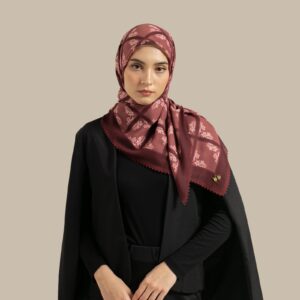 Square Flower Maroon